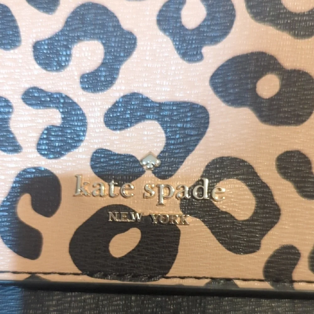 kate spade Black Crossbody with Leopard Print Flap